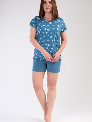 Woman Big Size White Flower Short Set Woman Big Size White Flower Short Set