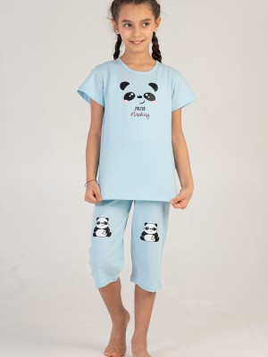 Kids' Girl Cool Blue Capri Set Kids' Girl Cool Blue Capri Set