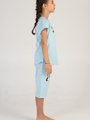 Kids' Girl Cool Blue Capri Set Kids' Girl Cool Blue Capri Set