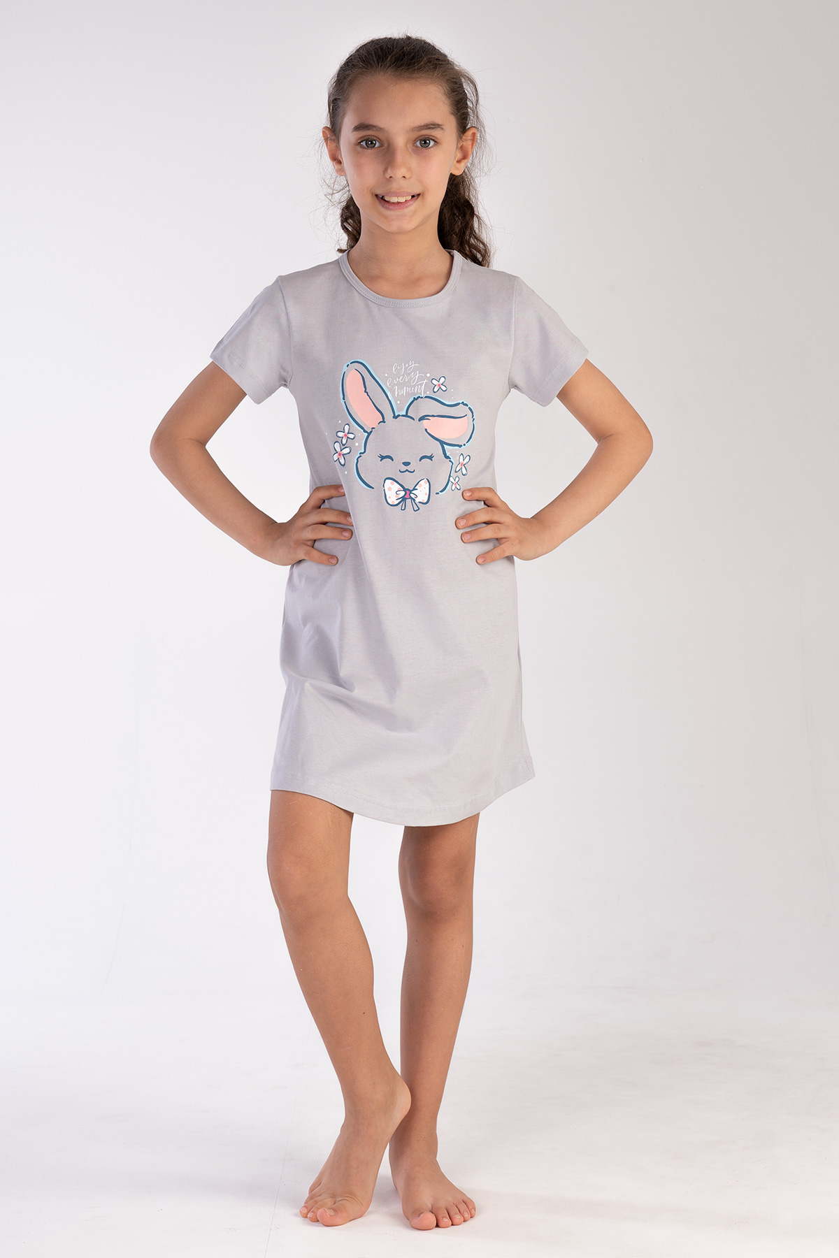 Kids' Girl Big Age Gray Tunic Kids' Girl Big Age Gray Tunic