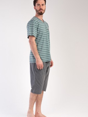 Man XXL Greenzone V Neck Capri Set Man XXL Greenzone V Neck Capri Set