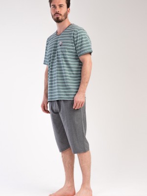 Man XXL Greenzone V Neck Capri Set Man XXL Greenzone V Neck Capri Set