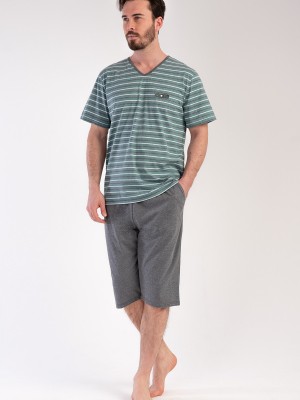 Man Greenzone V Neck Capri Set Man Greenzone V Neck Capri Set