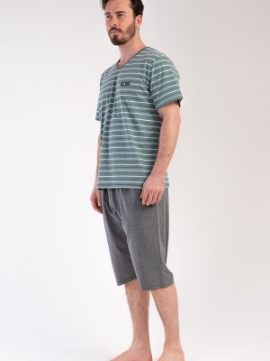 Man Greenzone V Neck Capri Set Man Greenzone V Neck Capri Set