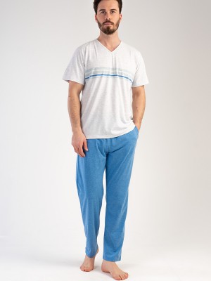 Man Supreme V Neck Pyjama Set Man Supreme V Neck Pyjama Set