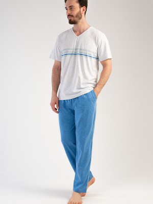 Man Supreme V Neck Pyjama Set Man Supreme V Neck Pyjama Set