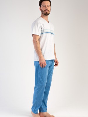 Man Supreme V Neck Pyjama Set Man Supreme V Neck Pyjama Set