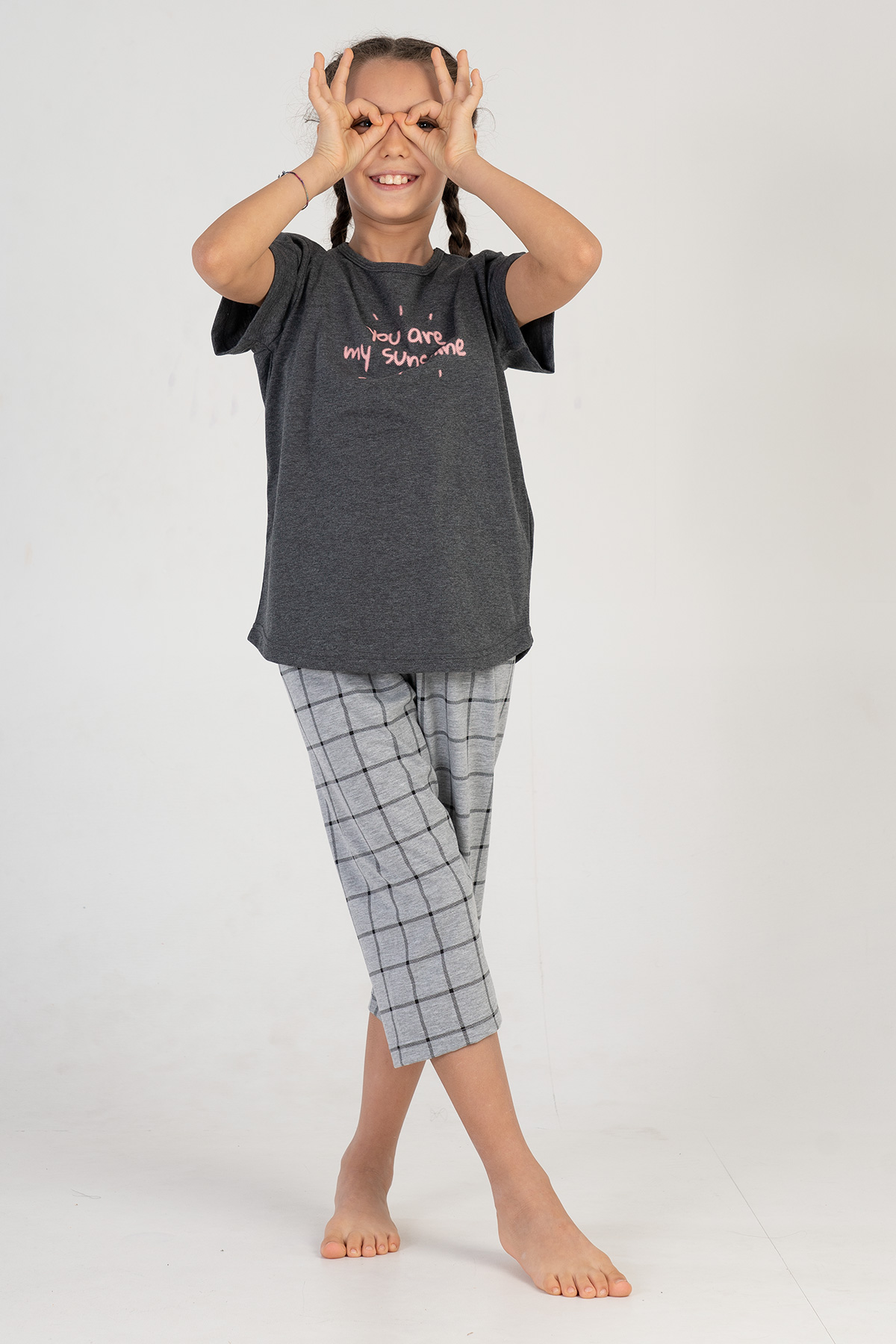 Kids' Girl Antha O Neck Capri Set Kids' Girl Antha O Neck Capri Set