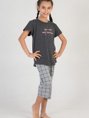 Kids' Girl Antha O Neck Capri Set Kids' Girl Antha O Neck Capri Set
