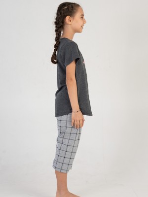 Kids' Girl Antha O Neck Capri Set Kids' Girl Antha O Neck Capri Set