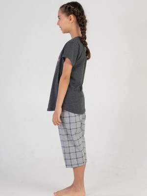 Kids' Girl Antha O Neck Capri Set Kids' Girl Antha O Neck Capri Set