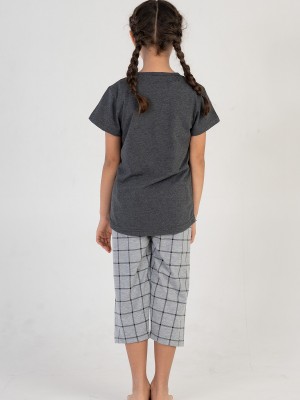 Kids' Girl Antha O Neck Capri Set Kids' Girl Antha O Neck Capri Set