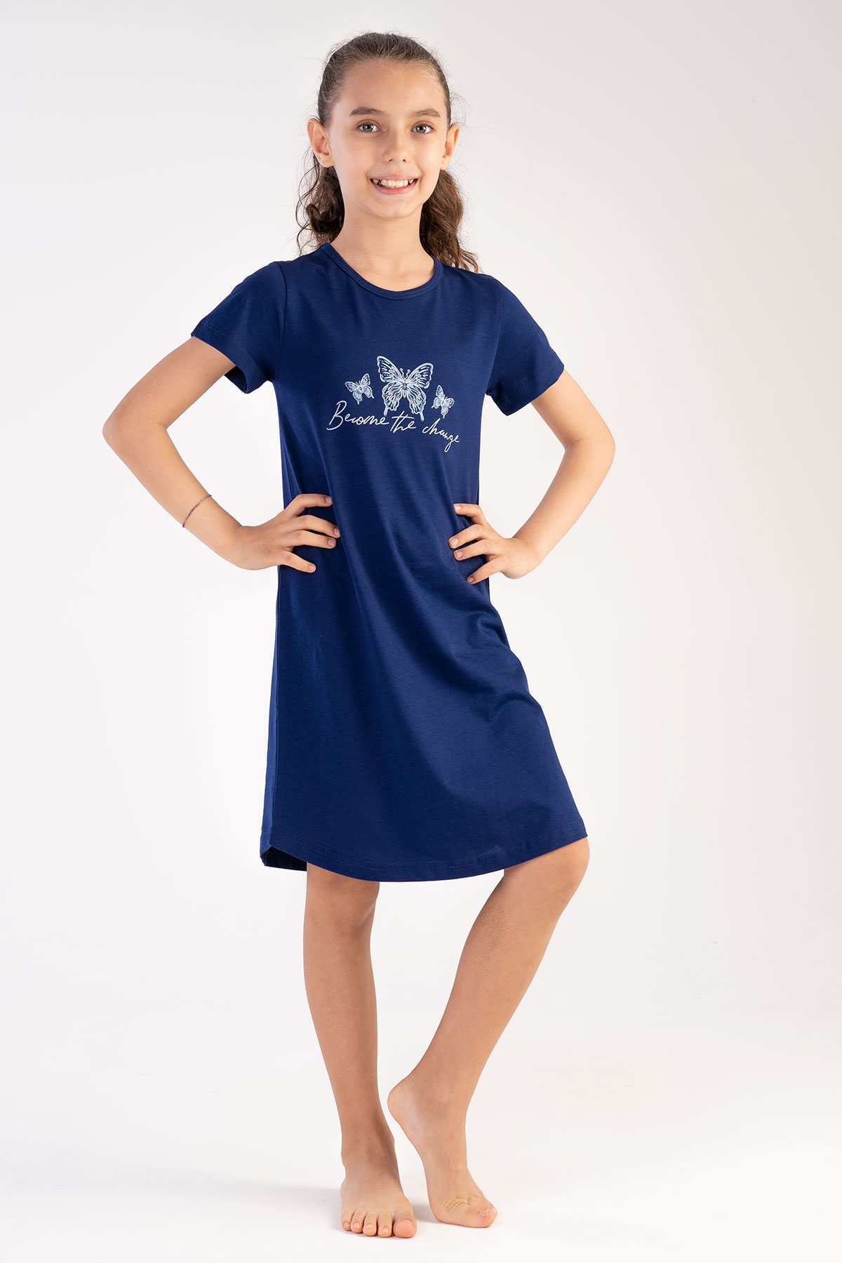 Kids' Girl Indigo Butterfly Tunic Kids' Girl Indigo Butterfly Tunic