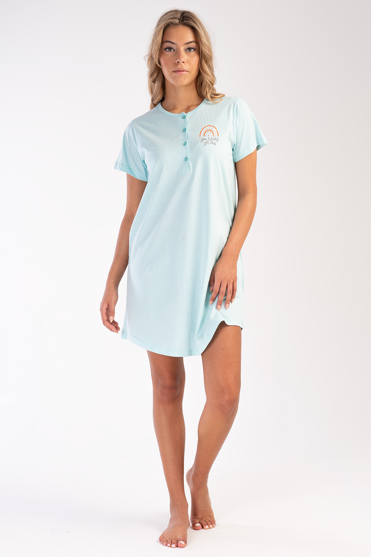 Woman Blue Glass Tunic Woman Blue Glass Tunic