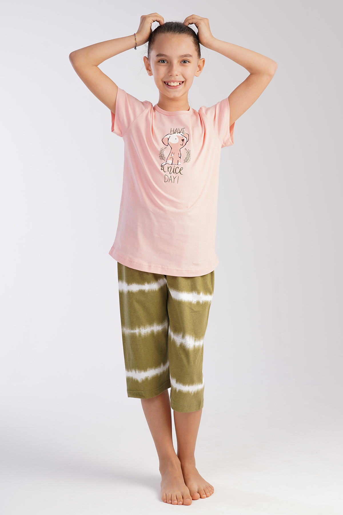 Kids' Girl Supreme Peach Capri Set Kids' Girl Supreme Peach Capri Set