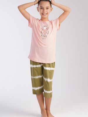 Kids' Girl Supreme Peach Capri Set Kids' Girl Supreme Peach Capri Set