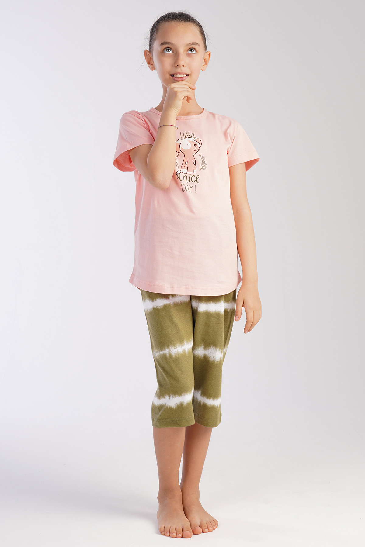 Kids' Girl Supreme Peach Capri Set Kids' Girl Supreme Peach Capri Set