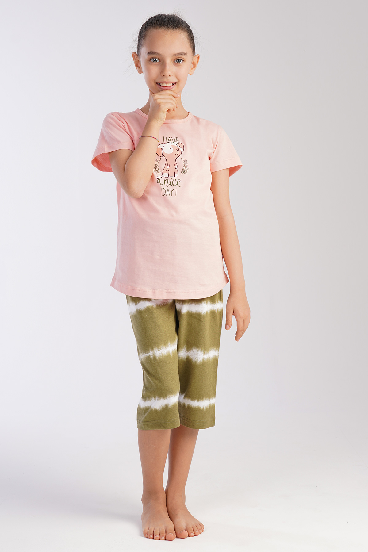 Kids' Girl Supreme Peach Capri Set Kids' Girl Supreme Peach Capri Set