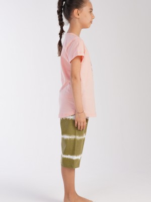 Kids' Girl Supreme Peach Capri Set Kids' Girl Supreme Peach Capri Set