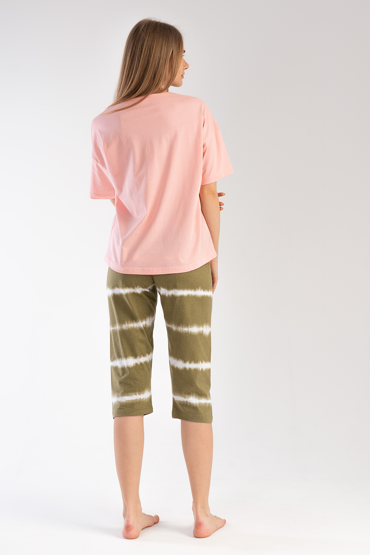 Woman Supreme Peach Capri Set Woman Supreme Peach Capri Set