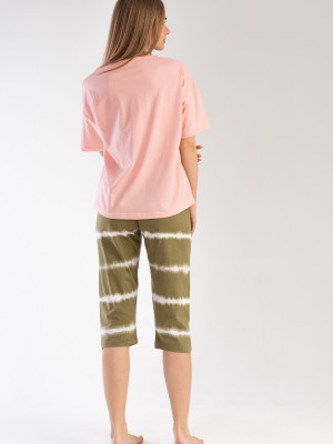 Woman Supreme Peach Capri Set Woman Supreme Peach Capri Set