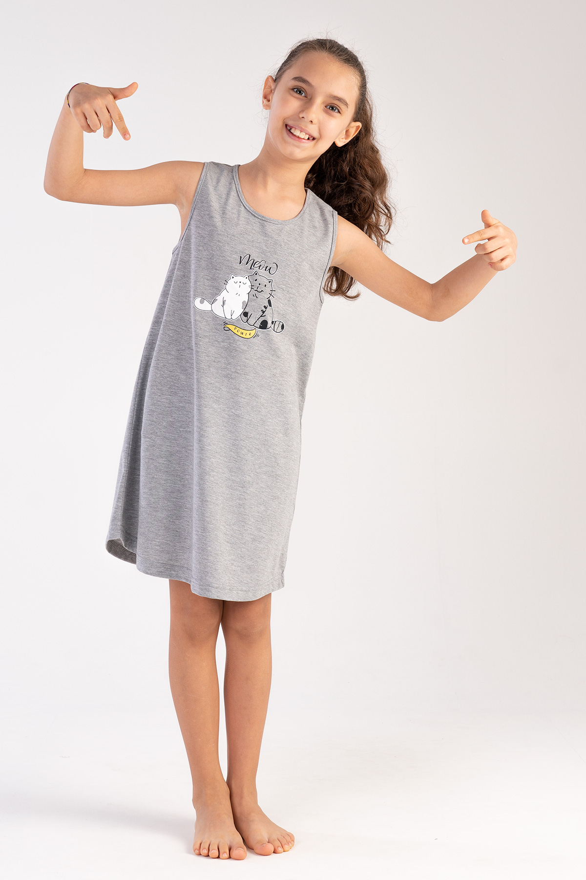 Kids' Girl Big Age Meow Tunic Kids' Girl Big Age Meow Tunic
