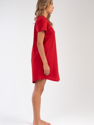 Woman Red Art Tunic Woman Red Art Tunic