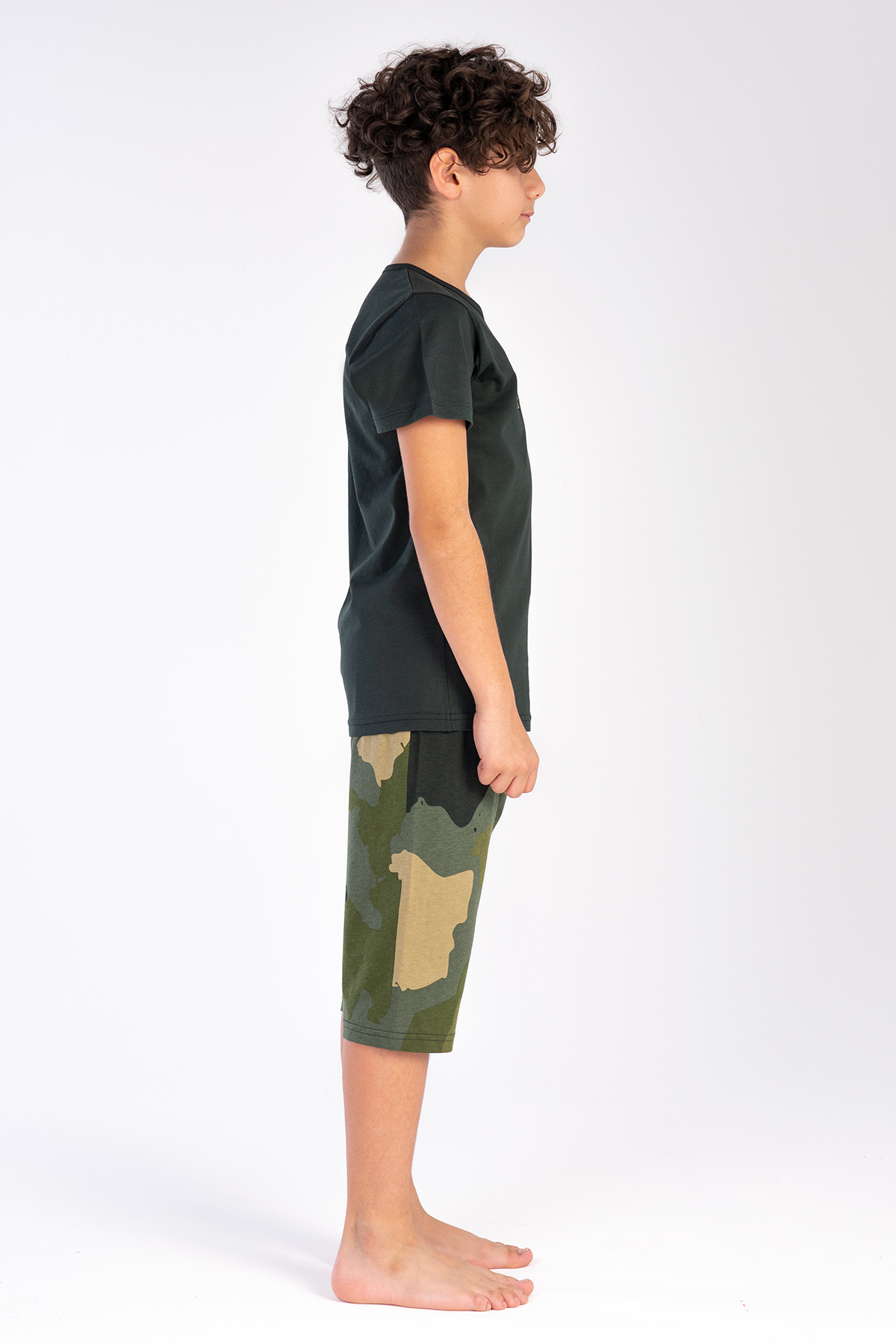 Kids' Boy Camouflage Posy Green Capri Set Kids' Boy Camouflage Posy Green Capri Set