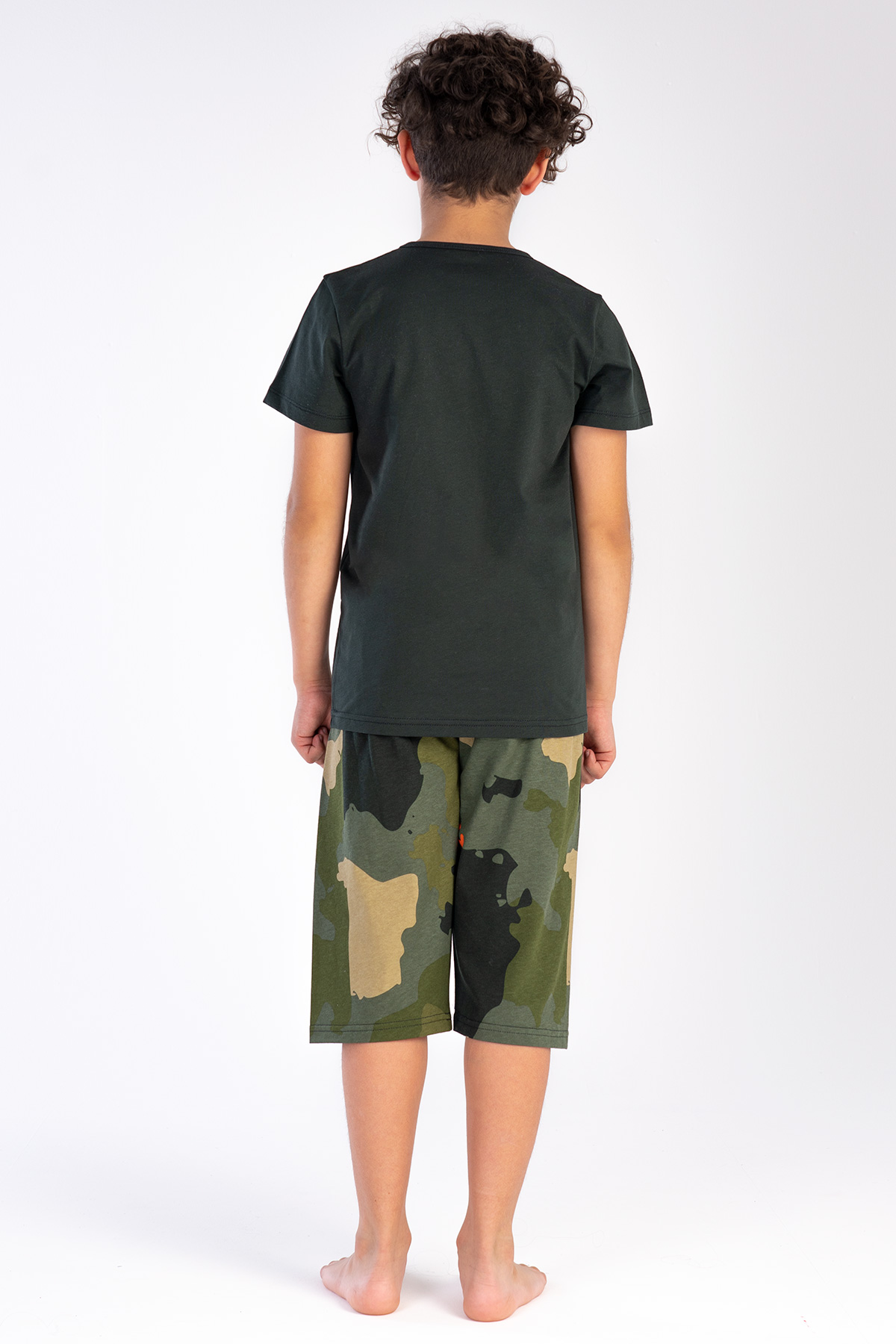 Kids' Boy Camouflage Posy Green Capri Set Kids' Boy Camouflage Posy Green Capri Set