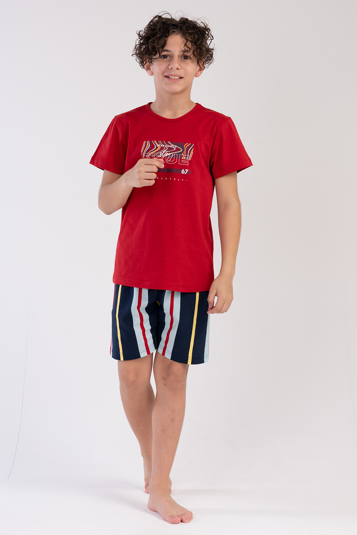 Kids' Boy Big Age Simple Short Set Kids' Boy Big Age Simple Short Set