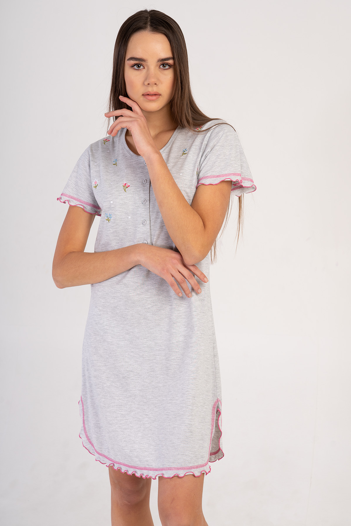 Woman Gray Melange Tunic Woman Gray Melange Tunic