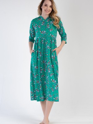 Woman Modal Green Pocket Detail Dress Woman Modal Green Pocket Detail Dress