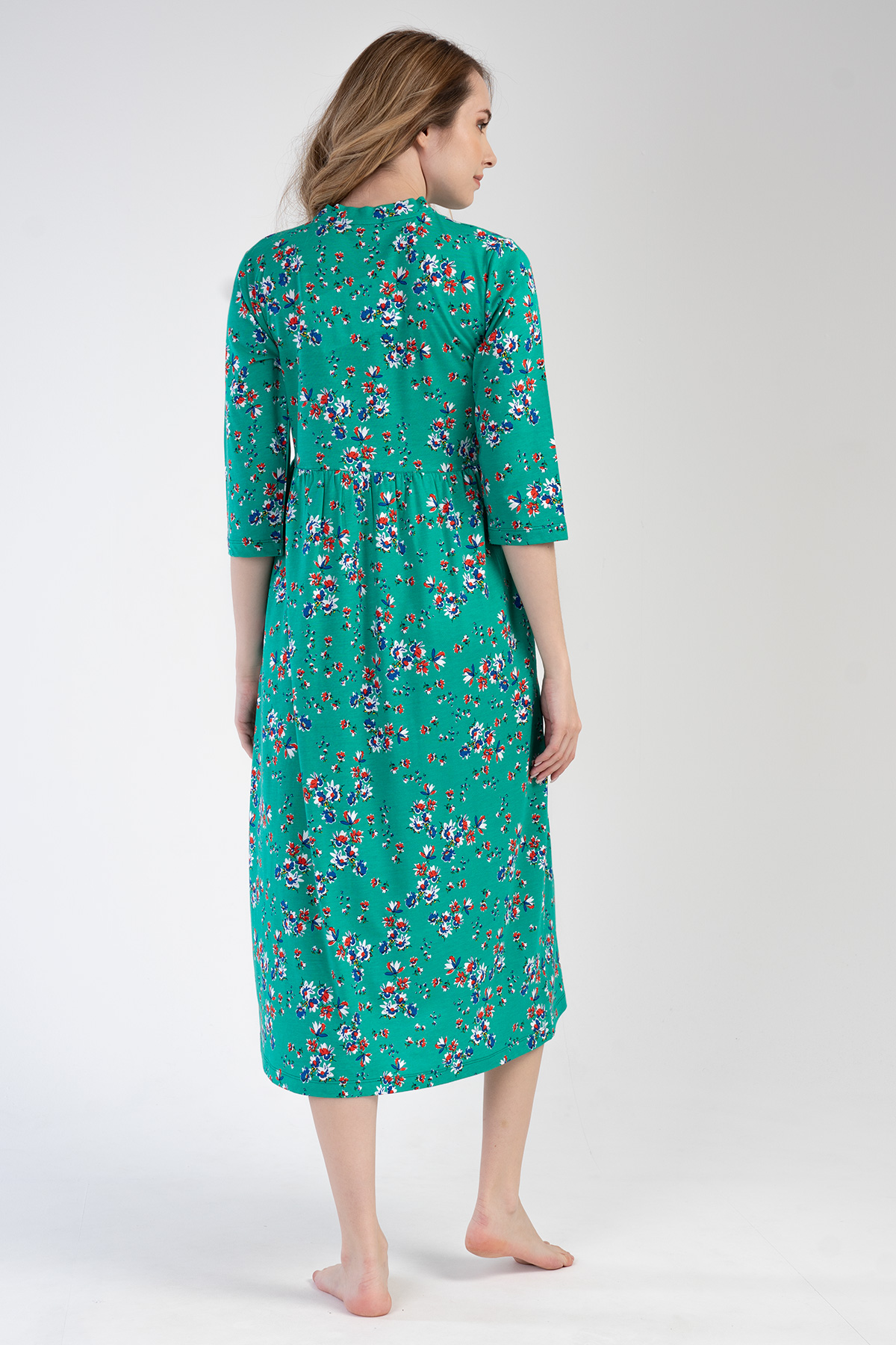 Woman Modal Green Pocket Detail Dress Woman Modal Green Pocket Detail Dress