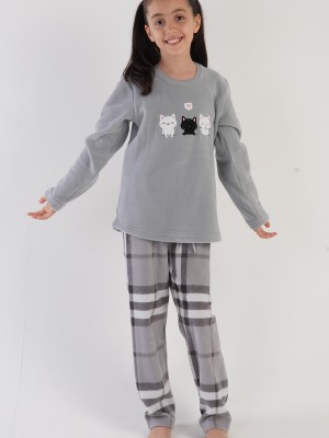 Kids' Girl Gray Bally Pyjama Set Kids' Girl Gray Bally Pyjama Set