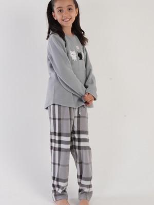Kids' Girl Gray Bally Pyjama Set Kids' Girl Gray Bally Pyjama Set