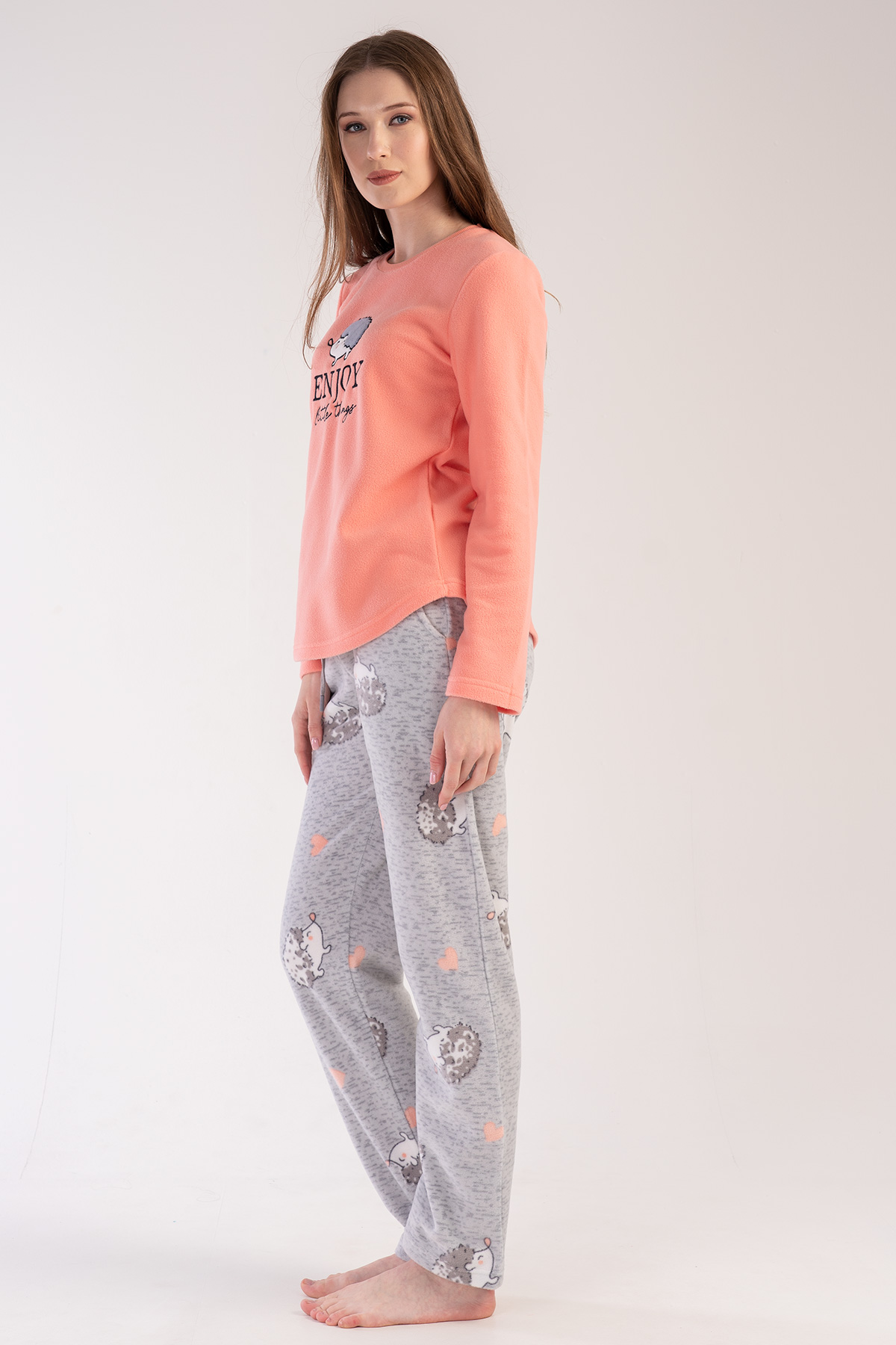 Woman Salmon Enjoy Pyjama Set Woman Salmon Enjoy Pyjama Set