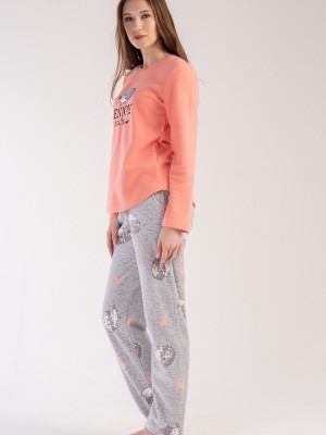 Woman Salmon Enjoy Pyjama Set Woman Salmon Enjoy Pyjama Set