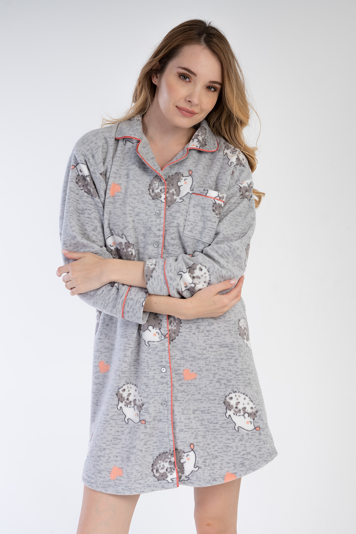 Woman Hedgehog Buttoned Tunic Woman Hedgehog Buttoned Tunic