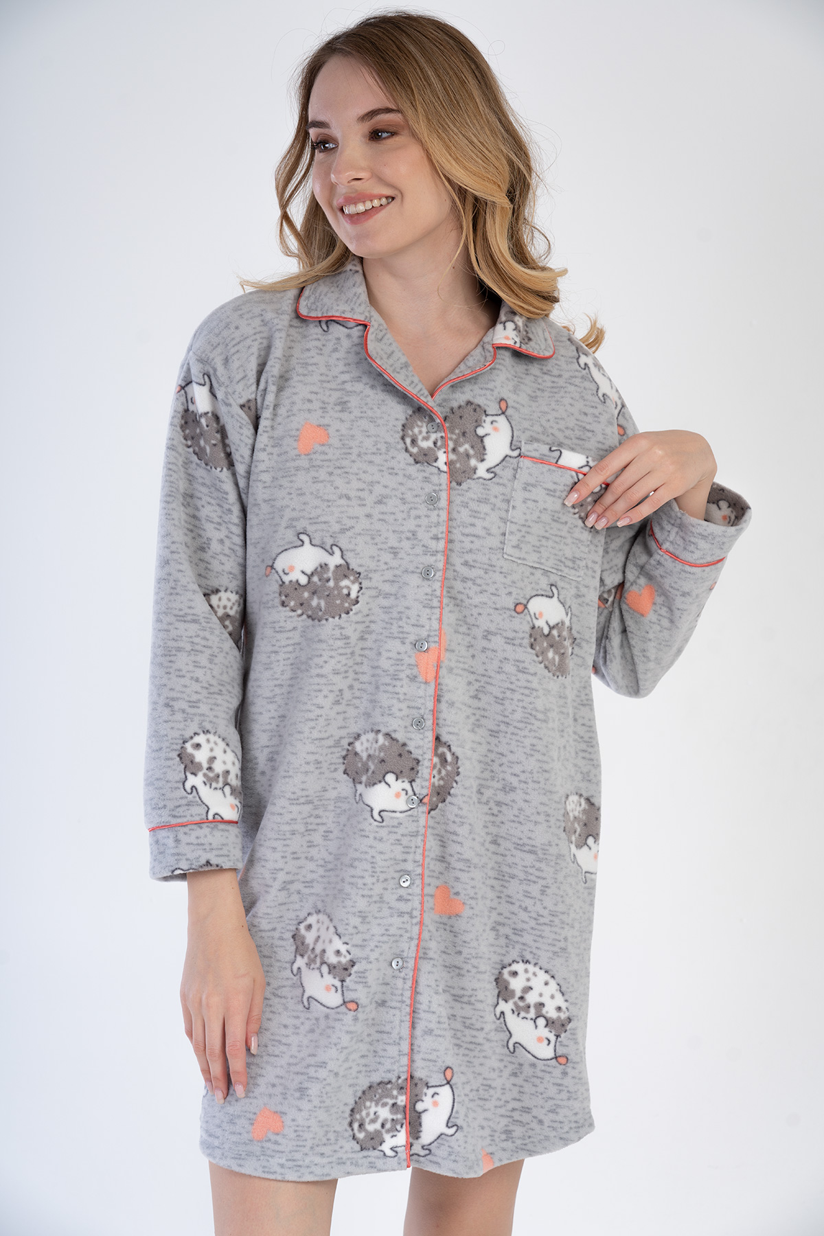 Woman Hedgehog Buttoned Tunic Woman Hedgehog Buttoned Tunic