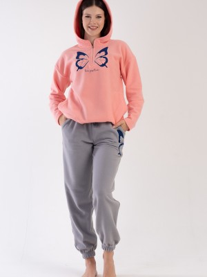 Woman Fleece Butterfly Pyjama Set Woman Fleece Butterfly Pyjama Set