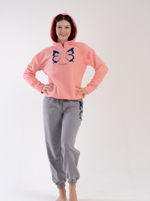 Woman Fleece Butterfly Pyjama Set Woman Fleece Butterfly Pyjama Set