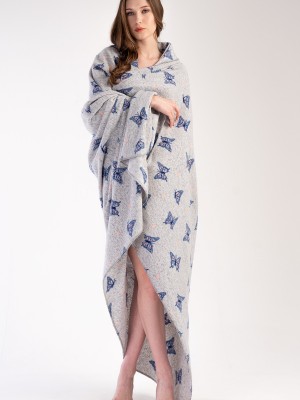 Butterfly Gray Blanket