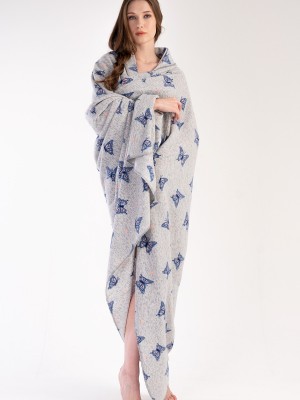 Butterfly Gray Blanket