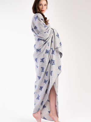Butterfly Gray Blanket