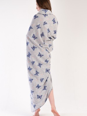Butterfly Gray Blanket