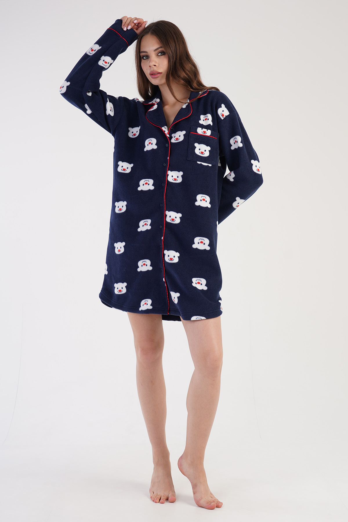 Woman Fleece Sweet Bear Tunic Woman Fleece Sweet Bear Tunic