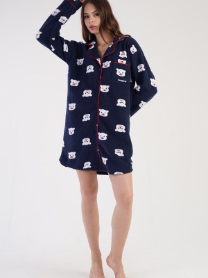 Woman Fleece Sweet Bear Tunic Woman Fleece Sweet Bear Tunic