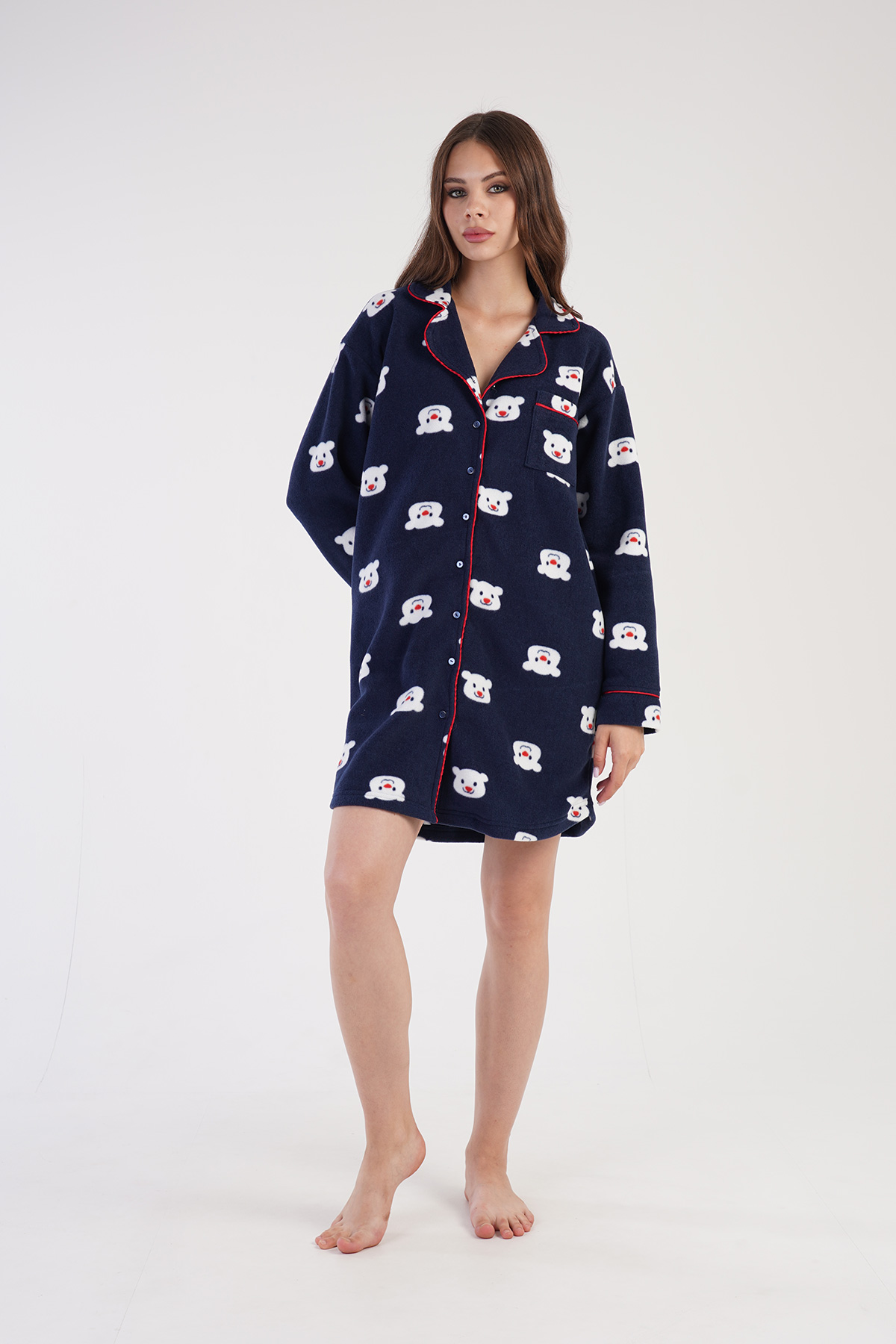 Woman Fleece Sweet Bear Tunic Woman Fleece Sweet Bear Tunic