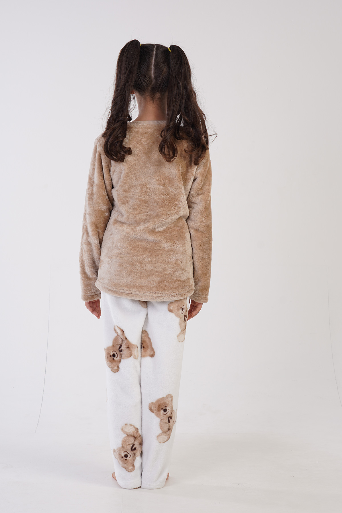 Kids' Girl Soft Fleece Beige Pyjama Set Kids' Girl Soft Fleece Beige Pyjama Set