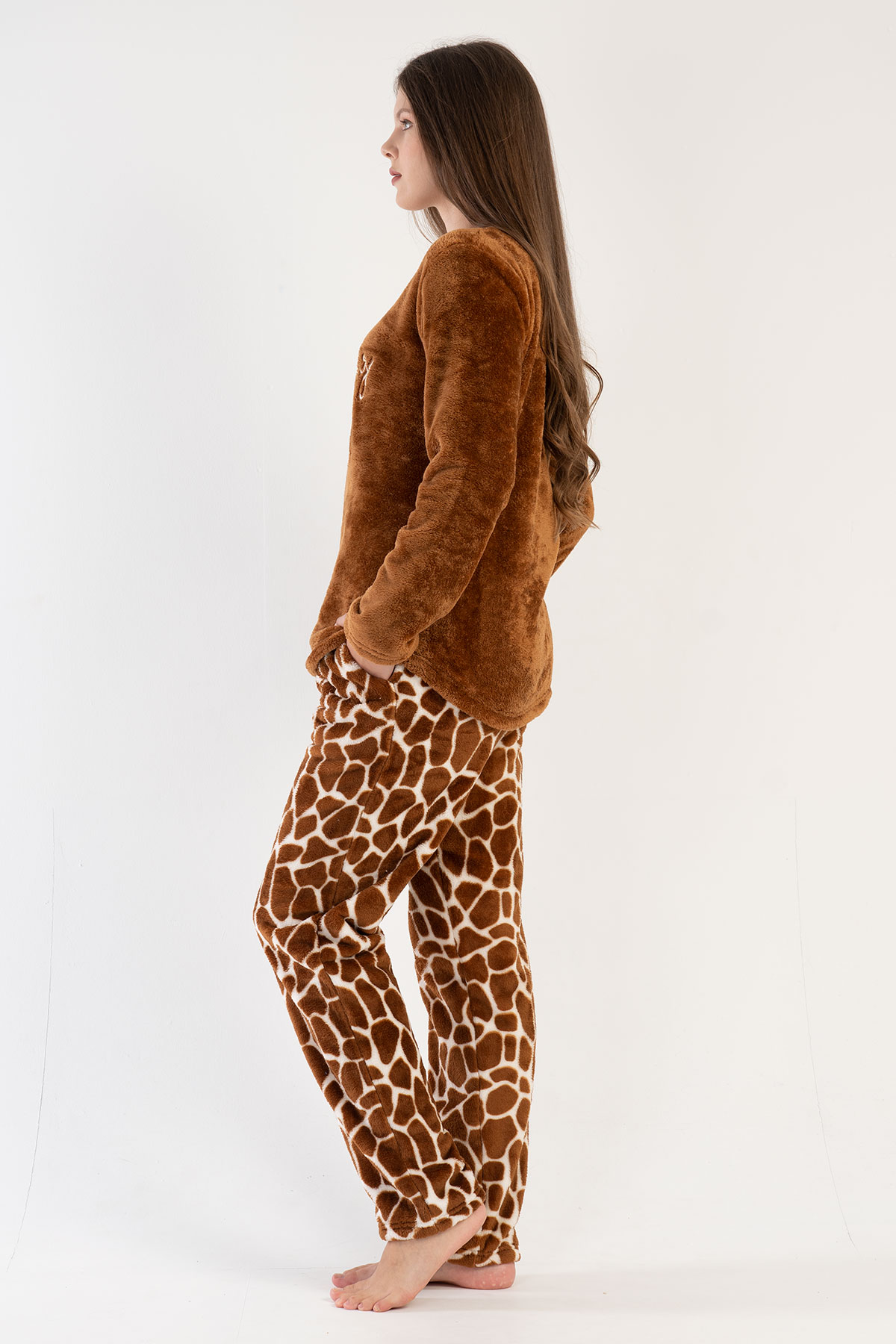 Woman Soft Brown Pyjama Set